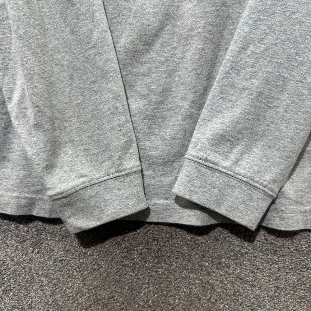 LL Bean Mens Carefree Unshrinkable Tee Large Gray Long Sleeve T-Shirt Minimalist - Picture 6 of 8